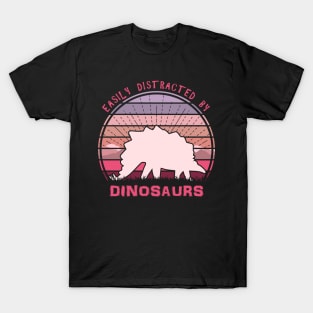 Easily Distracted By Stegosaurus Dinosaurs T-Shirt